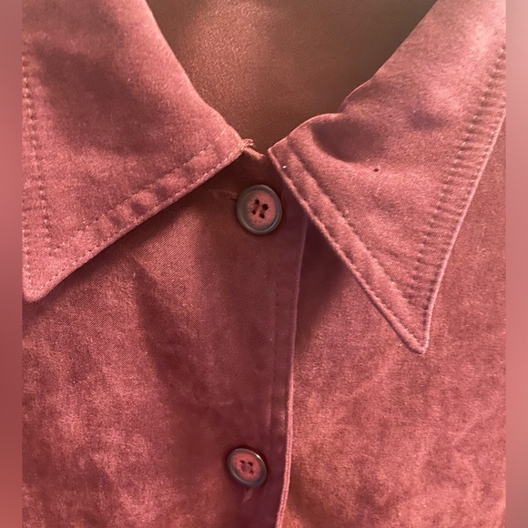 EUC R&K Women’s Shacket Soft Suede Like Texture Button Down Jscket Size 14, XL - Picture 8 of 10